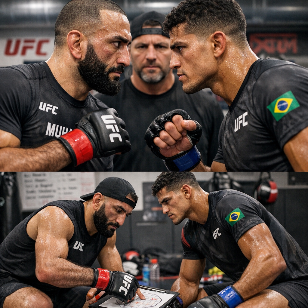 Belal Muhammad vs Gabriel Bonfim face-off