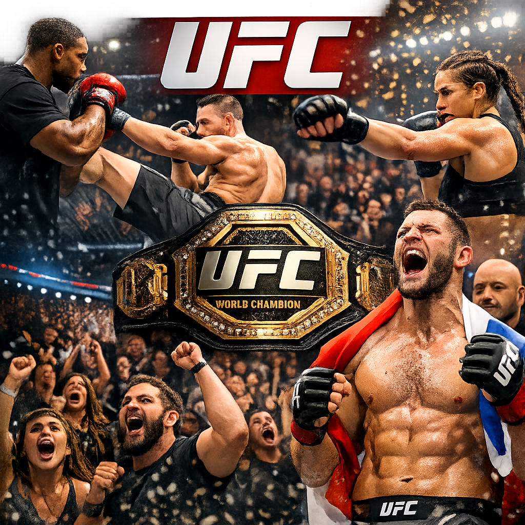 UFC logo and championship belt for Road to UFC Season 4 Semifinals
